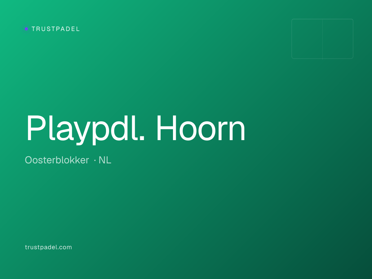 Playpdl. Hoorn padel club