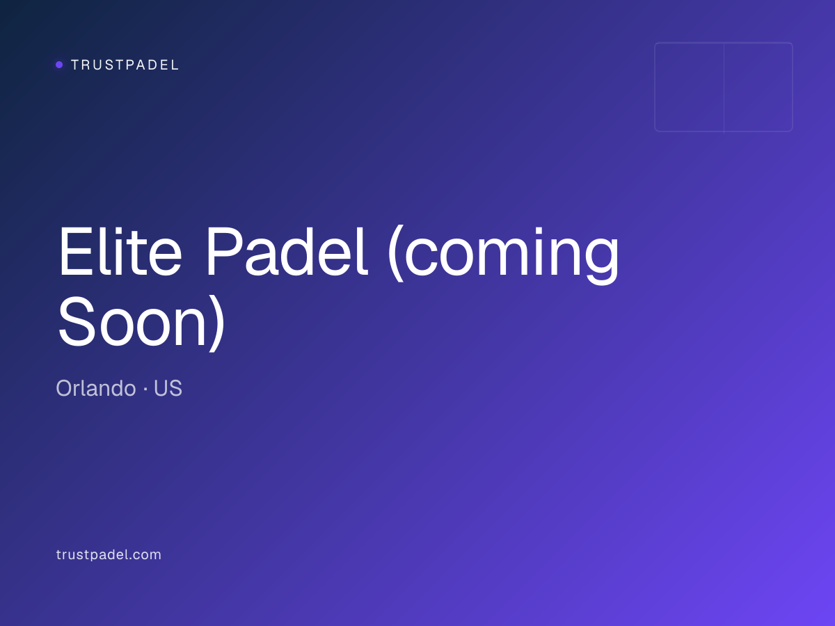 Elite Padel (coming Soon) padel club