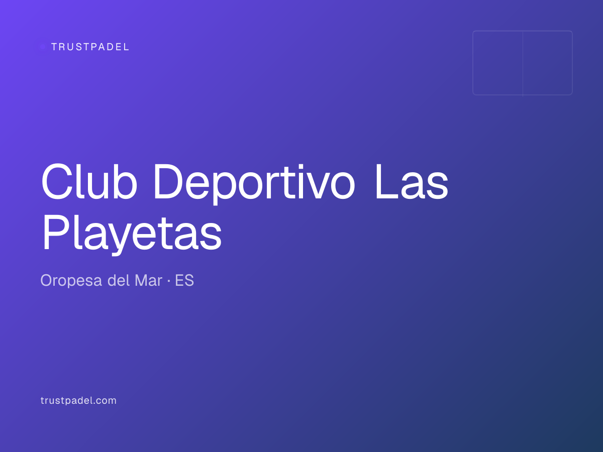 Club Deportivo Las Playetas padel club