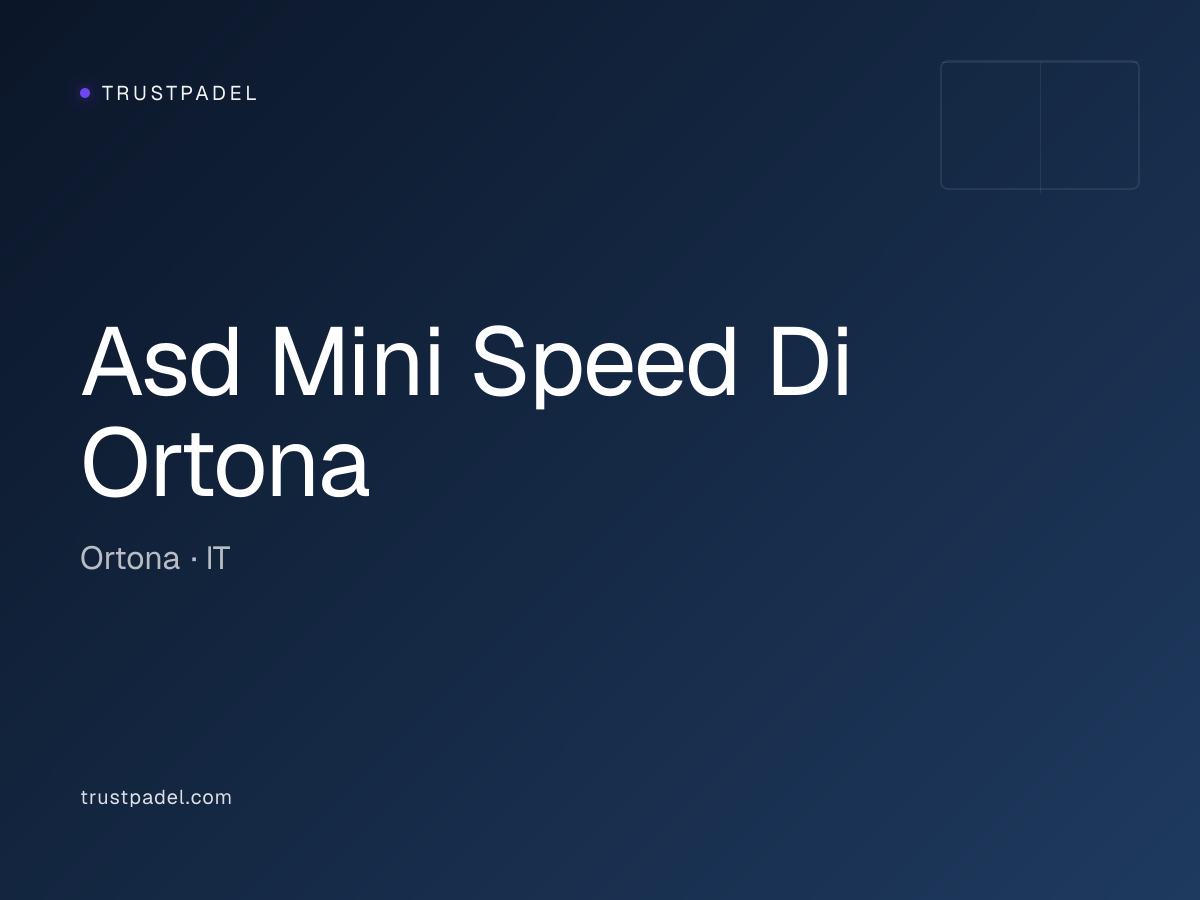 Asd Mini Speed Di Ortona padel club