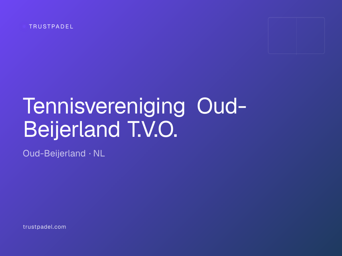 Tennisvereniging Oud-Beijerland T.V.O. padel club