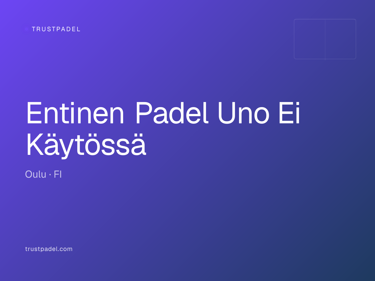 Entinen Padel Uno Ei Käytössä padel club