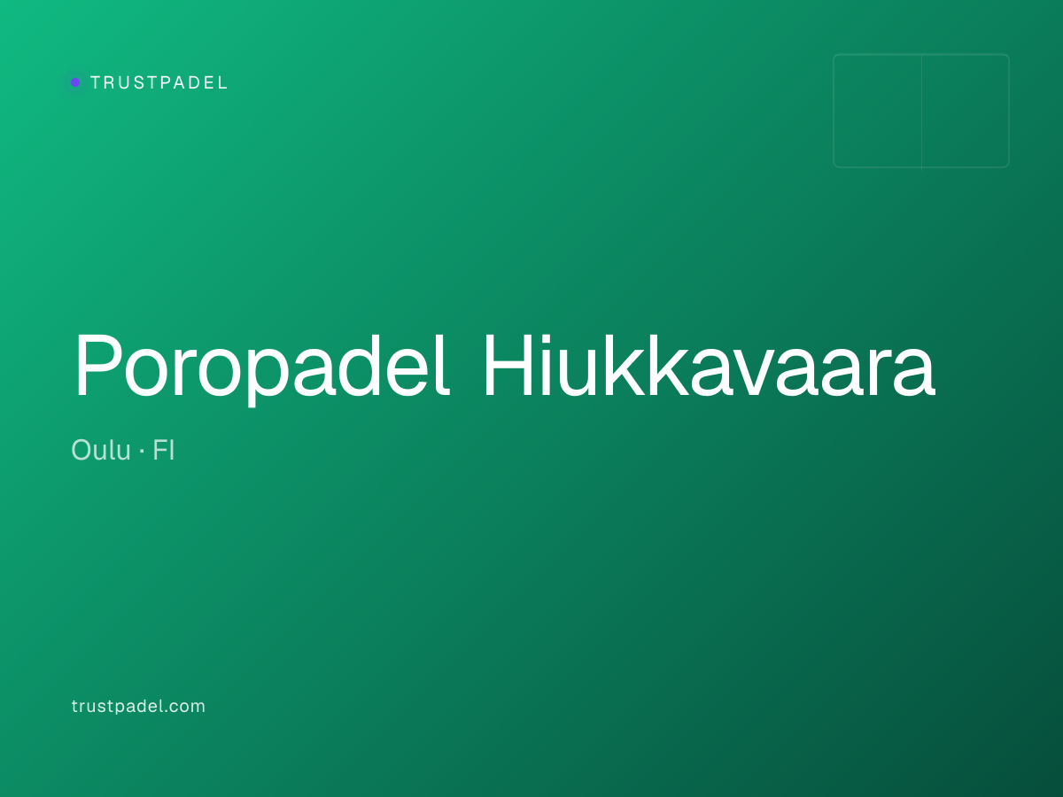 Poropadel Hiukkavaara padel club