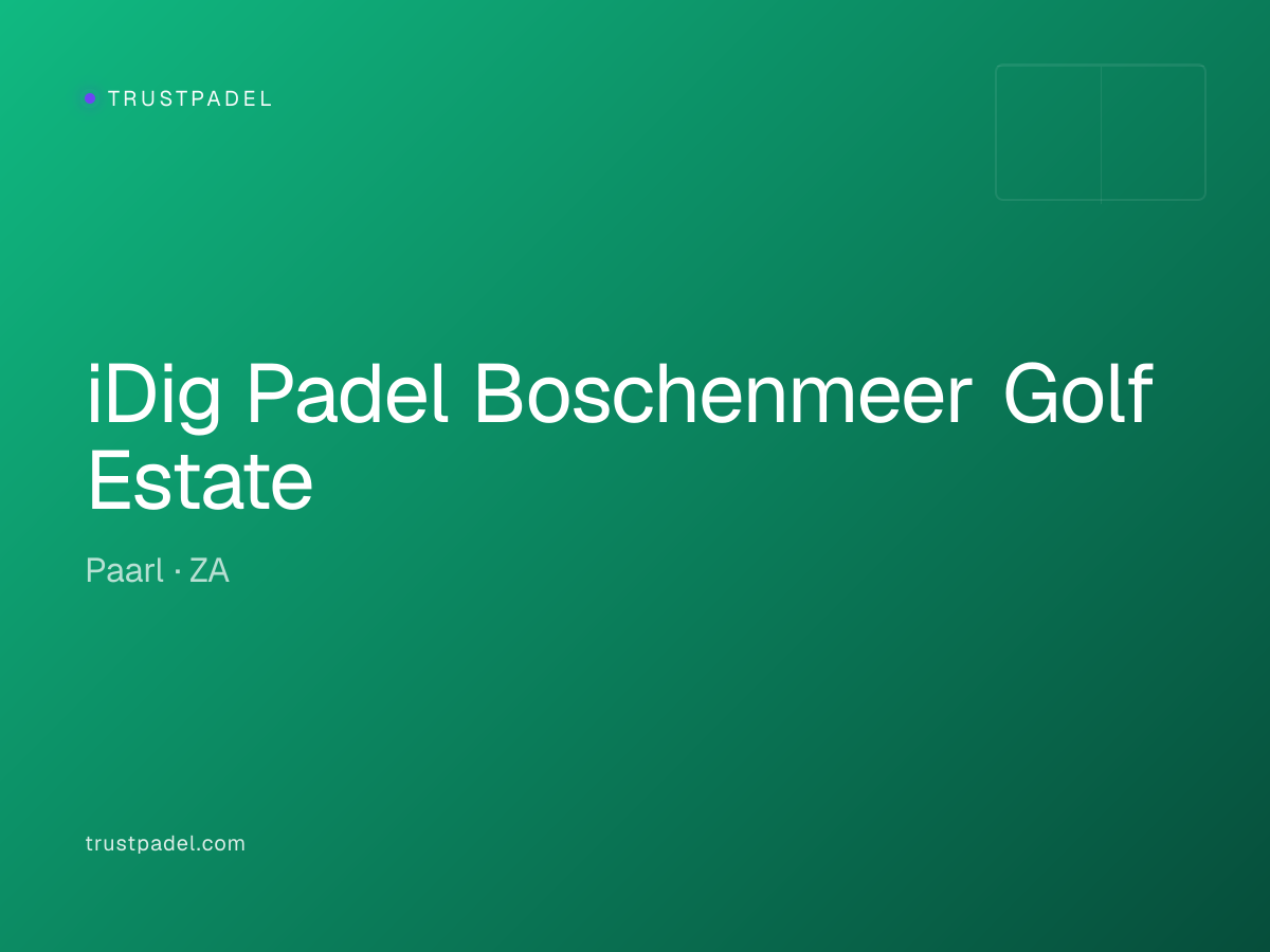 iDig Padel Boschenmeer Golf Estate padel club