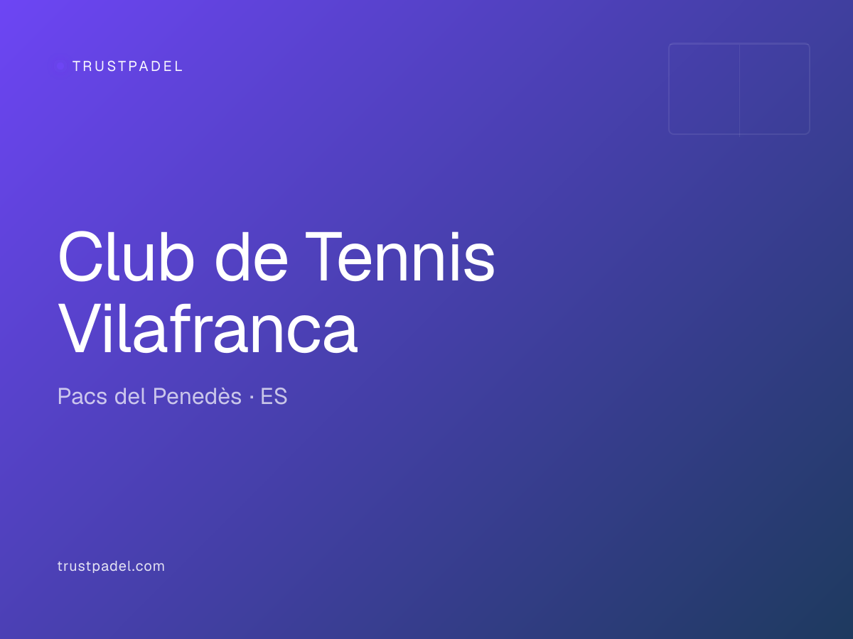Club de Tennis Vilafranca padel club