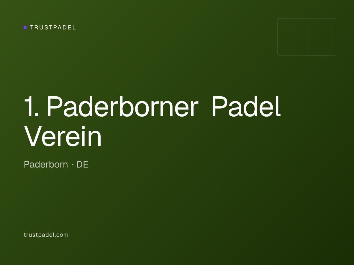 1. Paderborner Padel Verein padel club