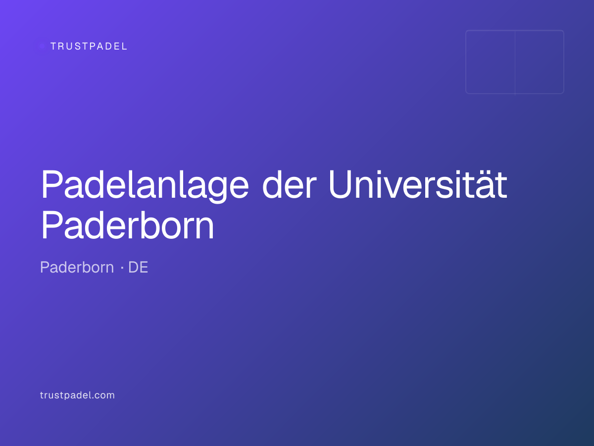 Padelanlage der Universität Paderborn padel club