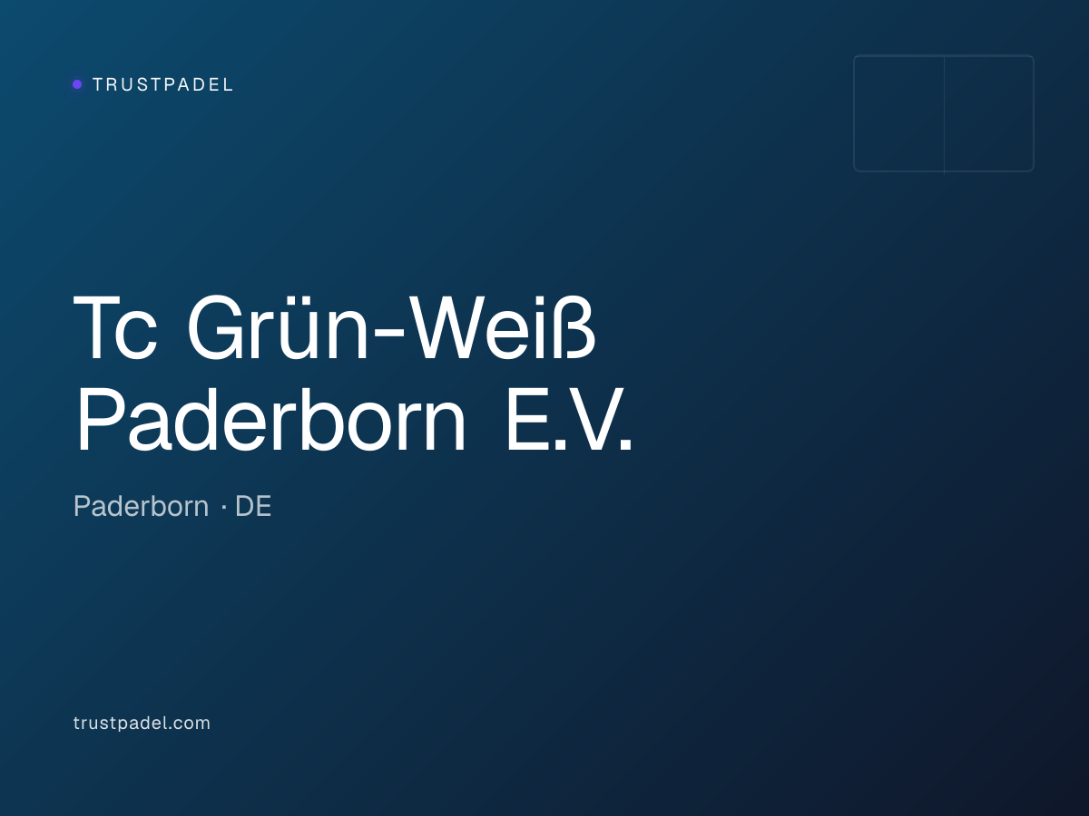 Tc Grün-Weiß Paderborn E.V. padel club