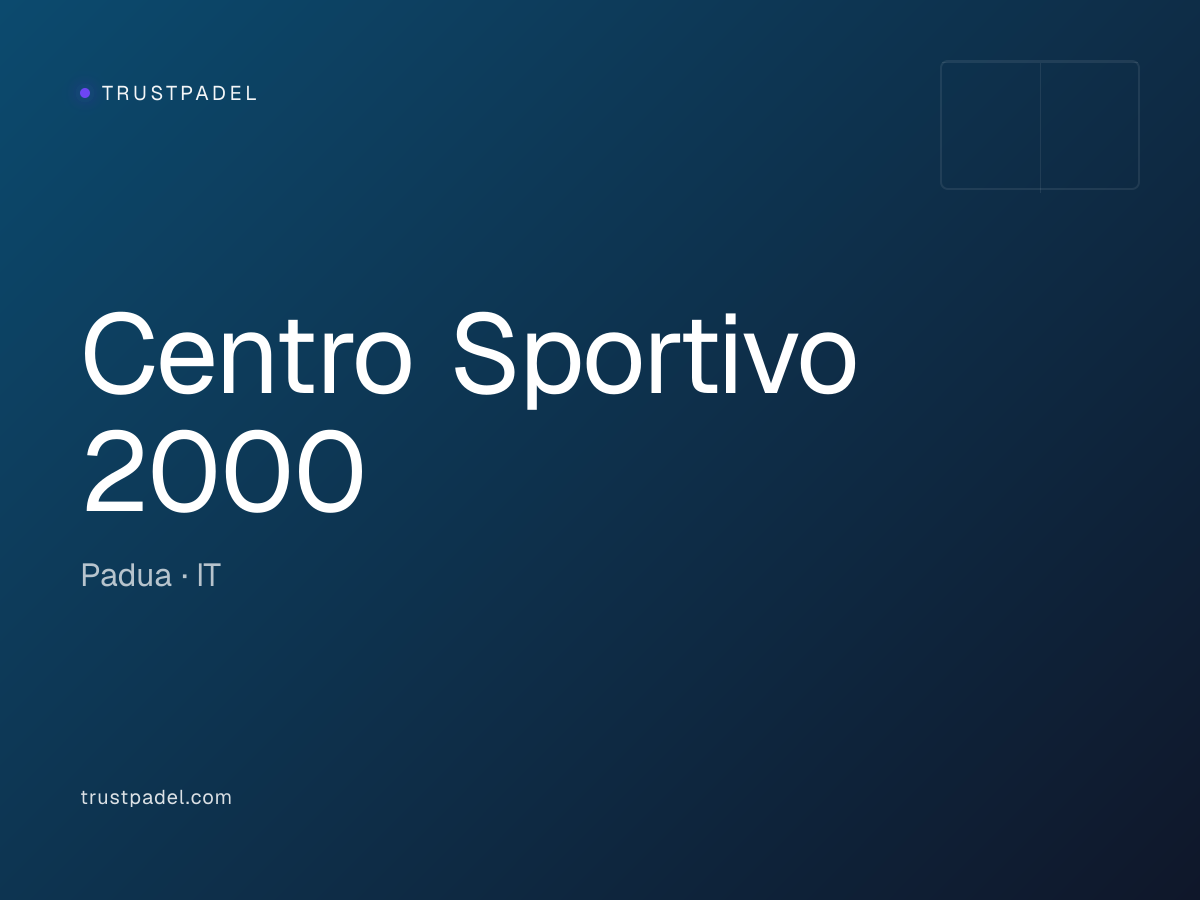 Centro Sportivo 2000 padel club