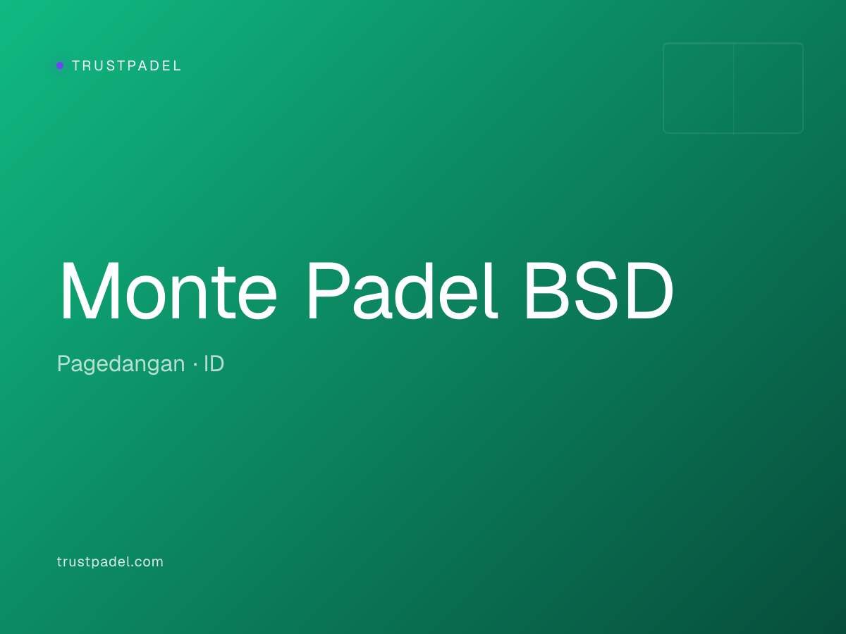 Monte Padel BSD padel club