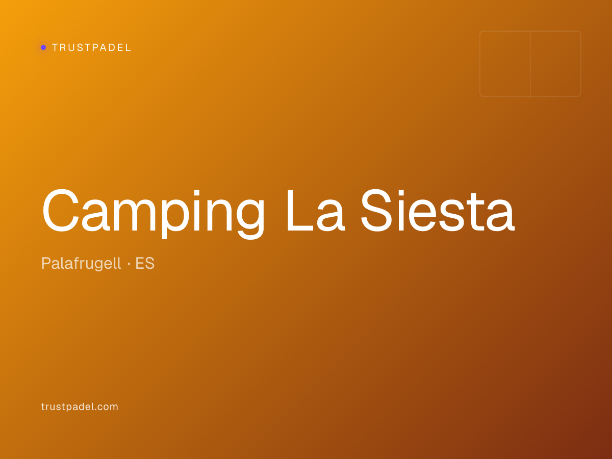 Camping La Siesta padel club