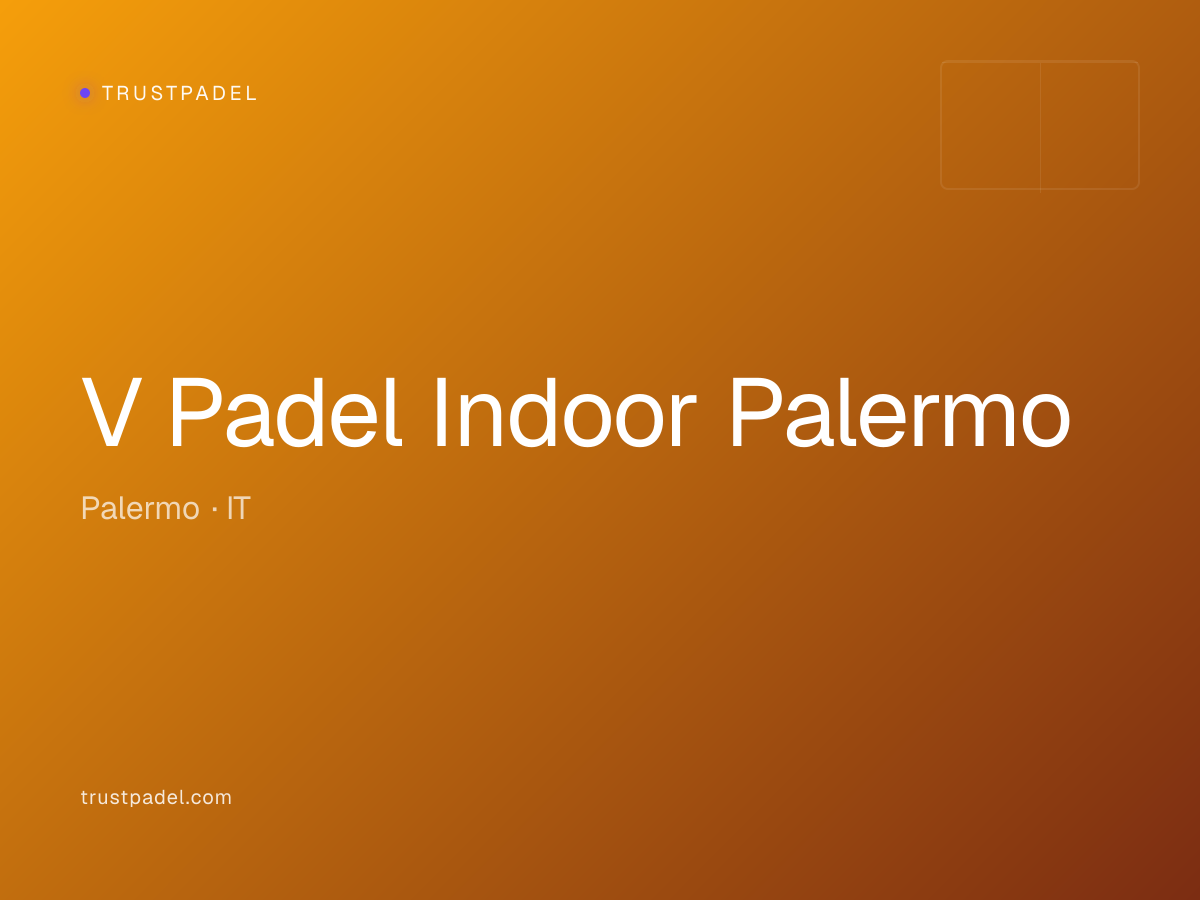 V Padel Indoor Palermo padel club
