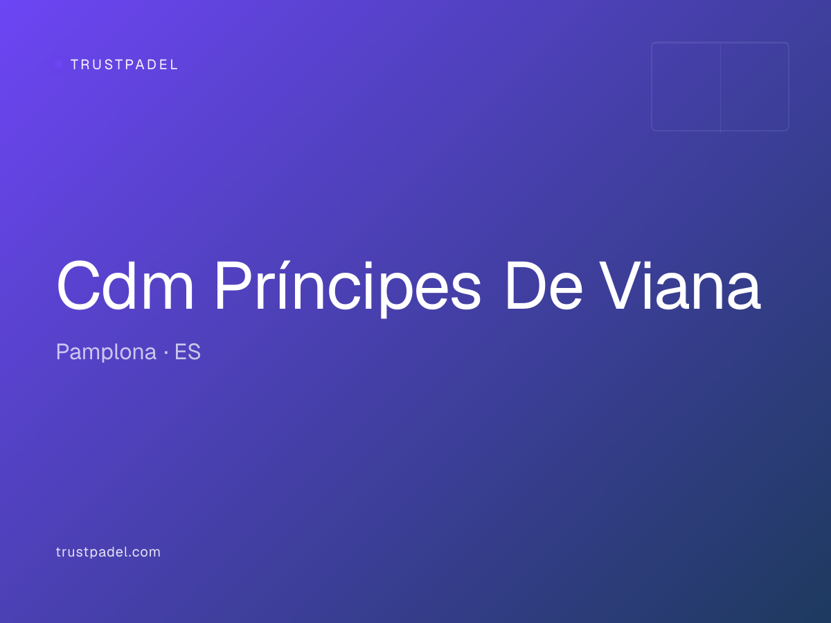 Cdm Príncipes De Viana padel club