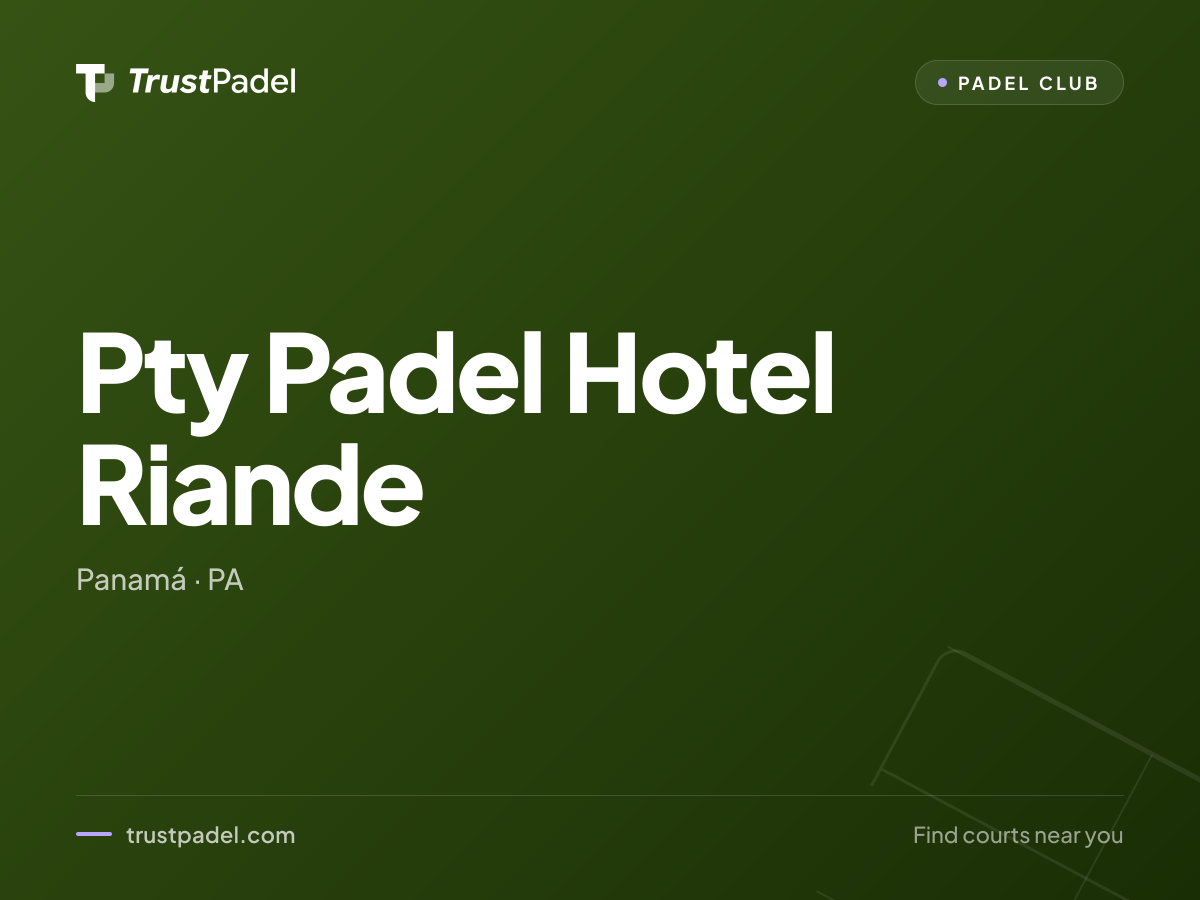 Pty Padel Hotel Riande padel club