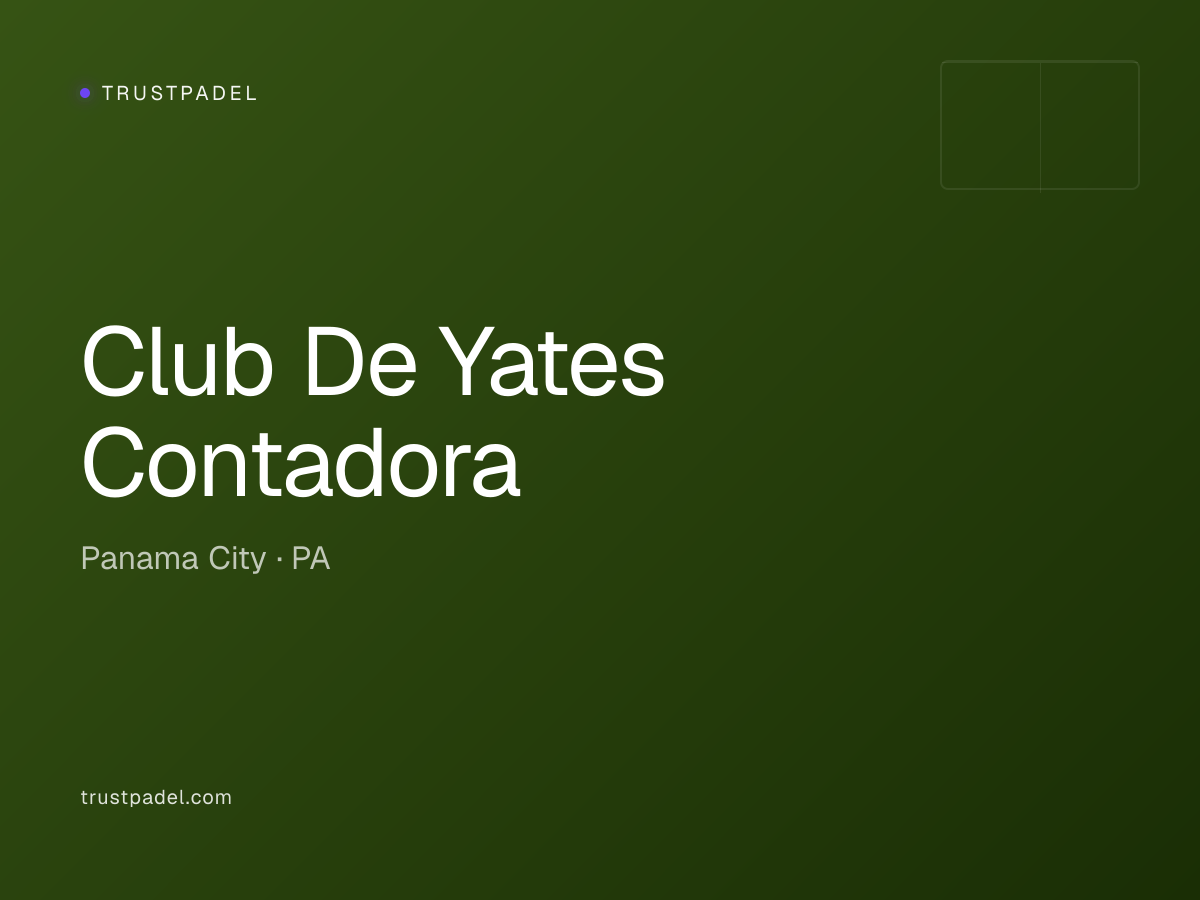 Club De Yates Contadora padel club