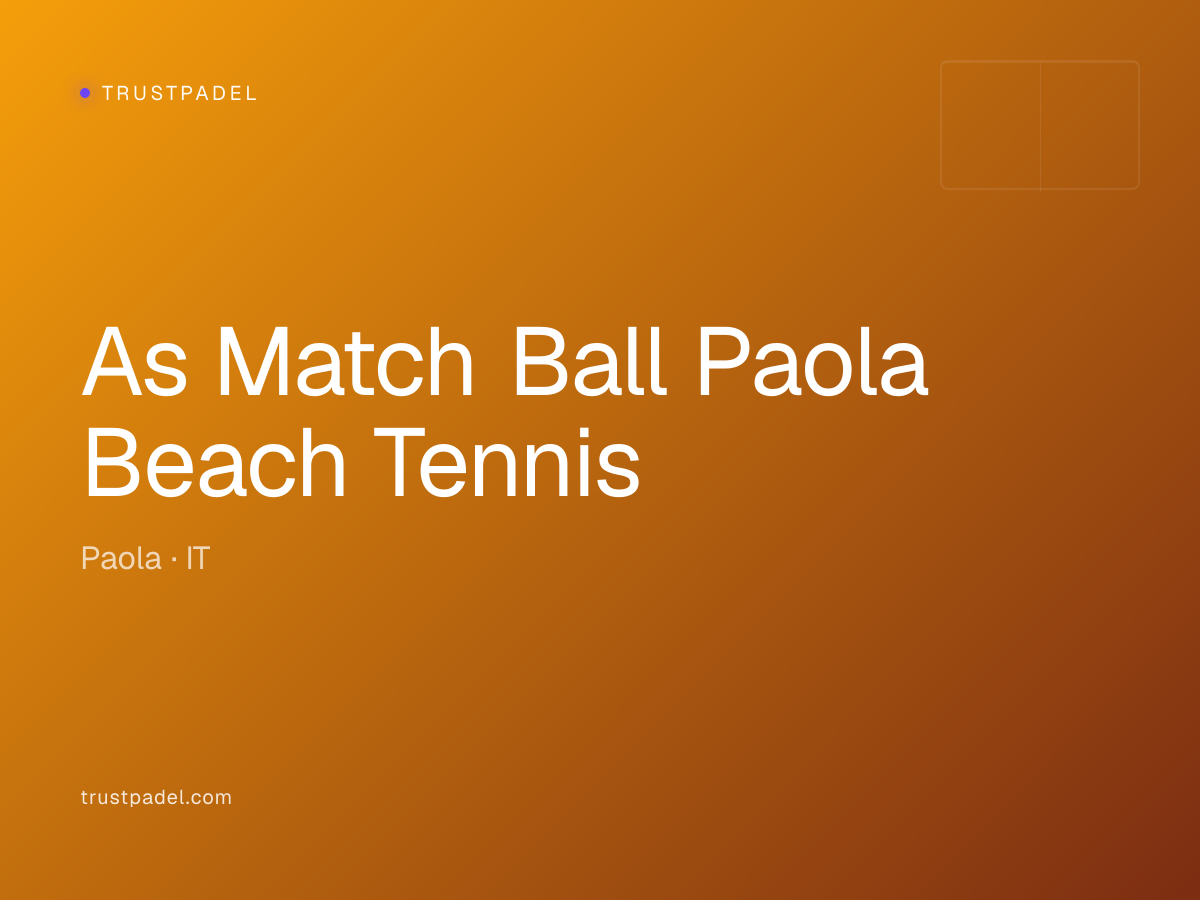 As Match Ball Paola Beach Tennis padel club