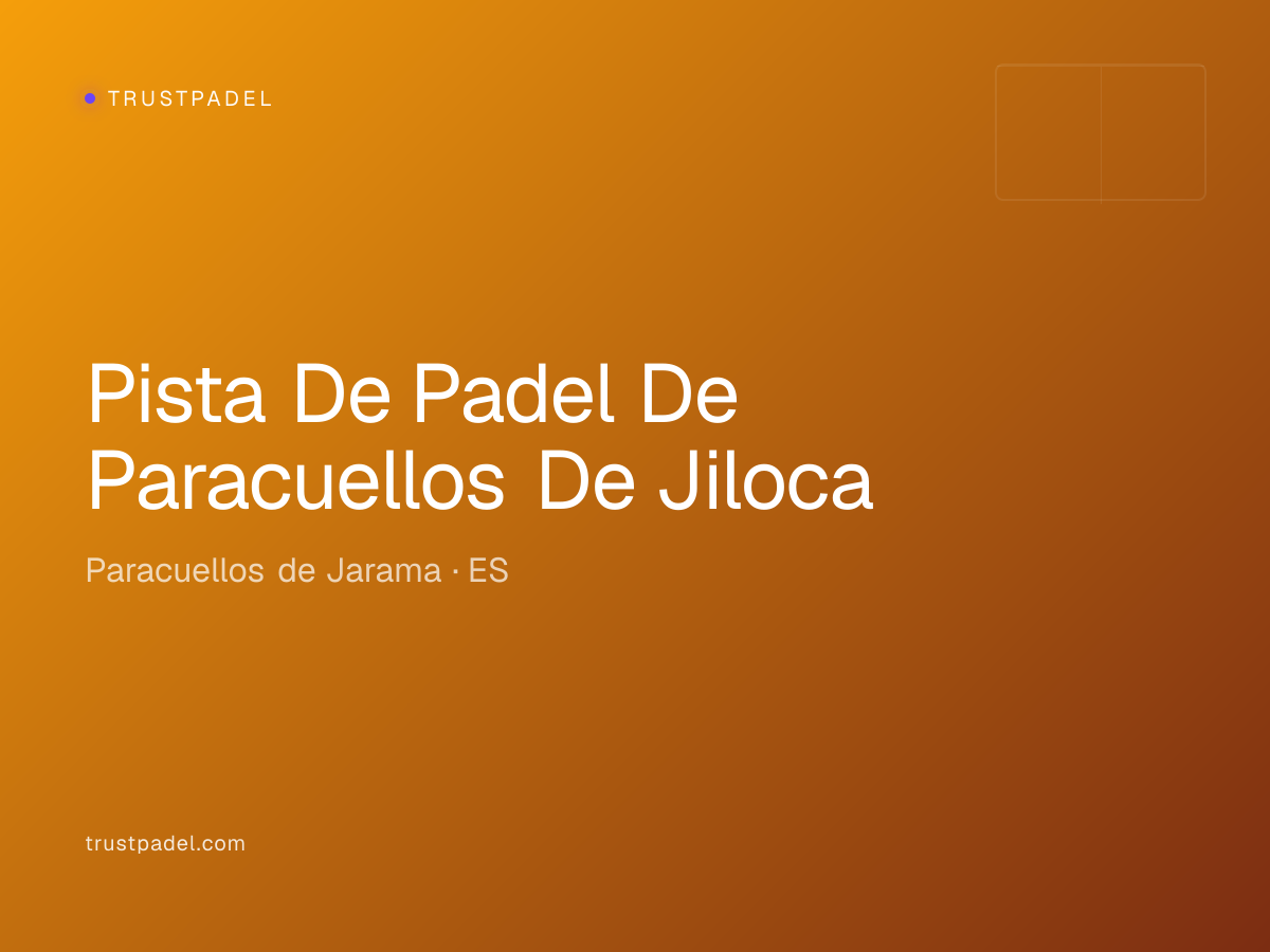 Pista De Padel De Paracuellos De Jiloca padel club