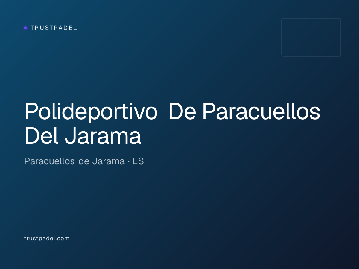 Polideportivo De Paracuellos Del Jarama padel club