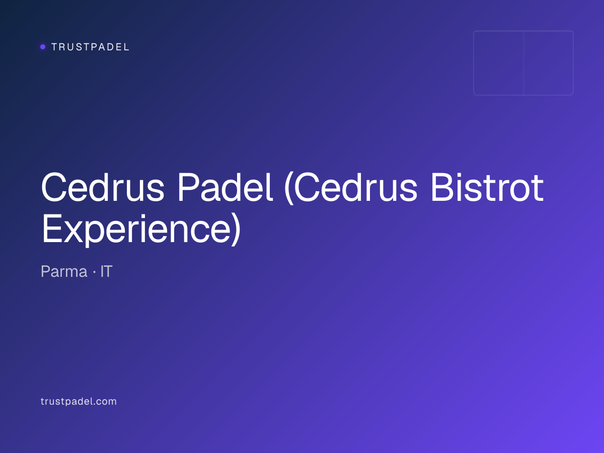 Cedrus Padel (Cedrus Bistrot Experience) padel club