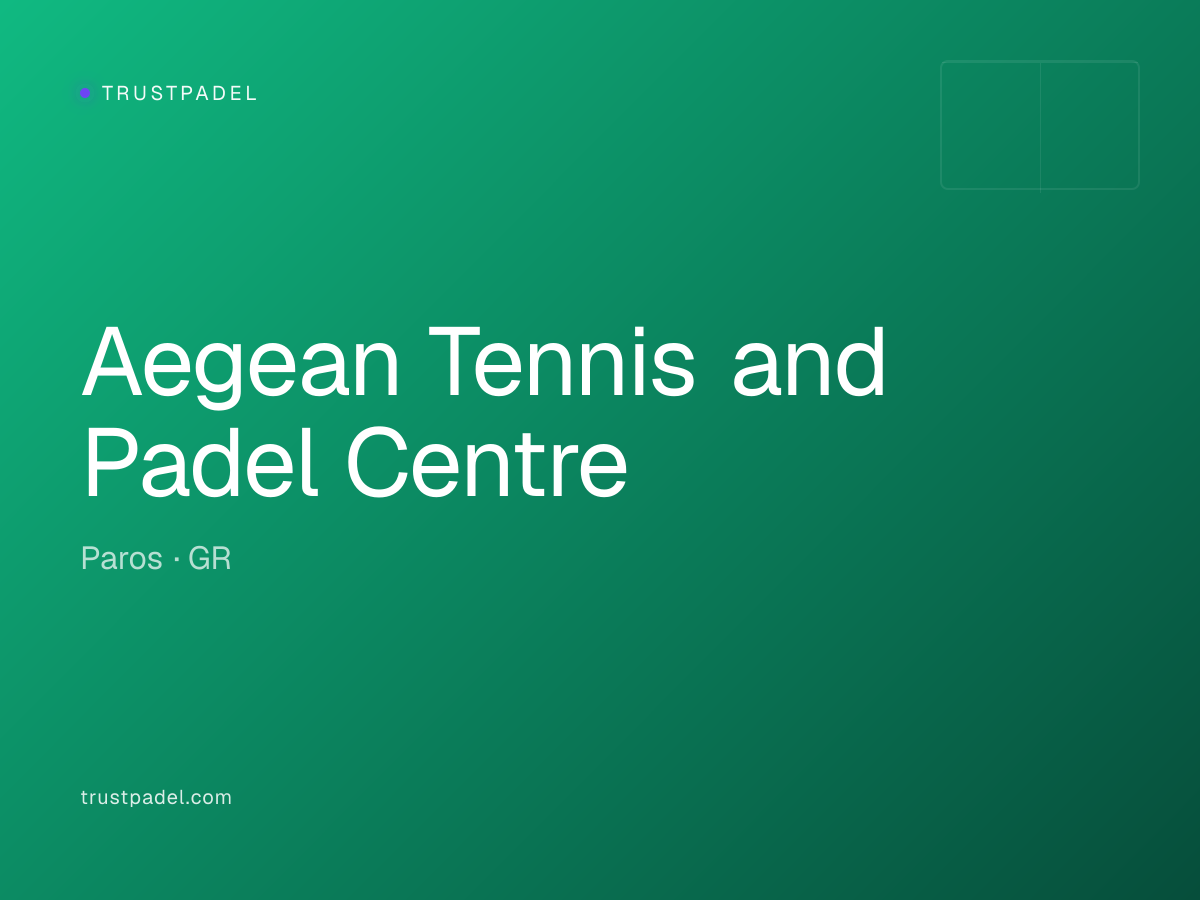 Aegean Tennis and Padel Centre padel club