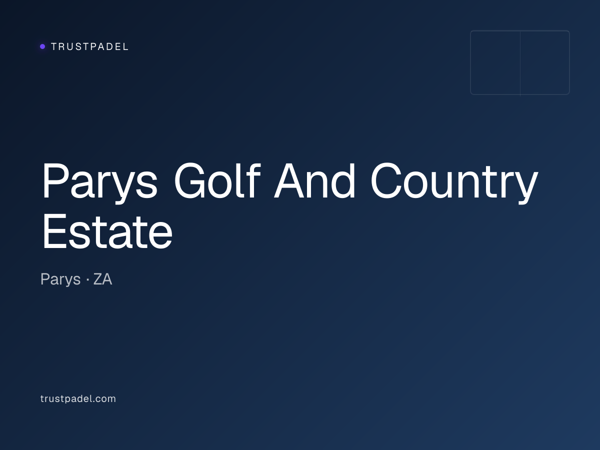 Parys Golf And Country Estate padel club