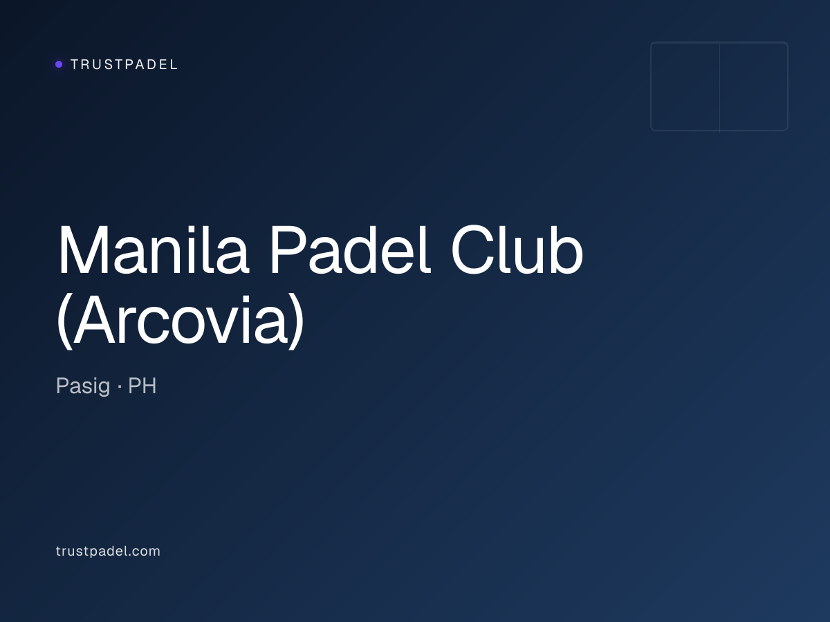 Manila Padel Club (Arcovia) padel club