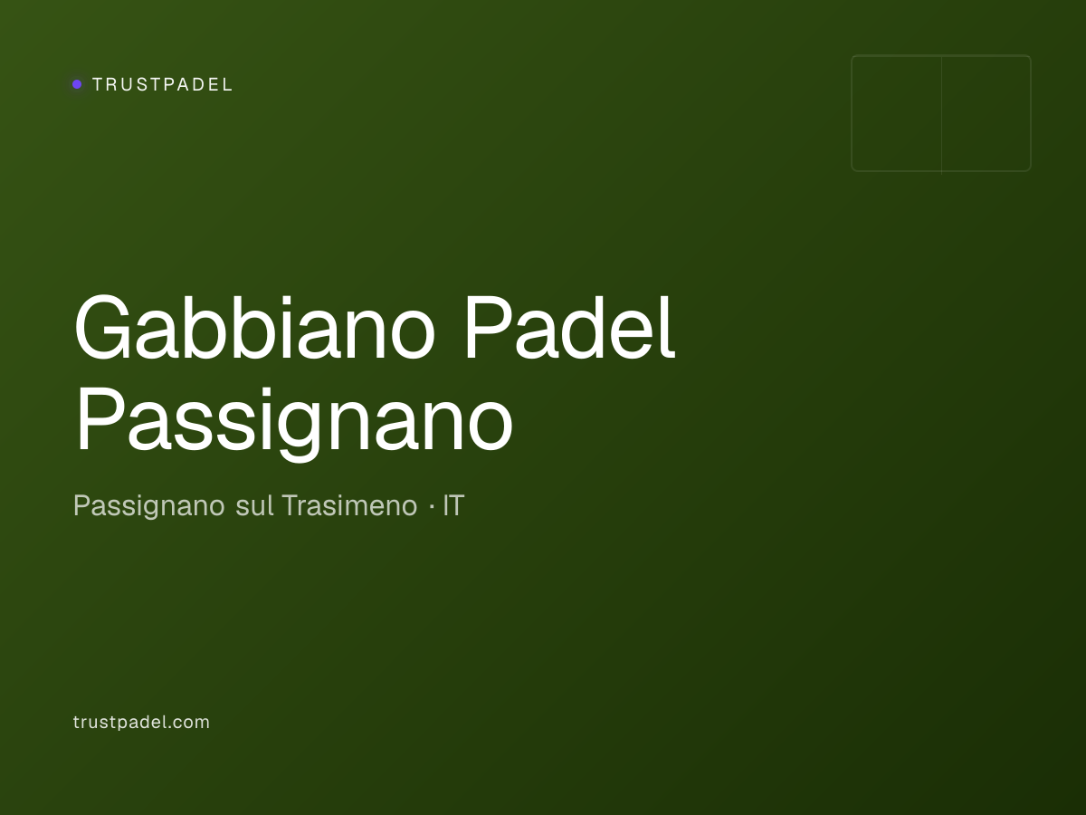 Gabbiano Padel Passignano padel club