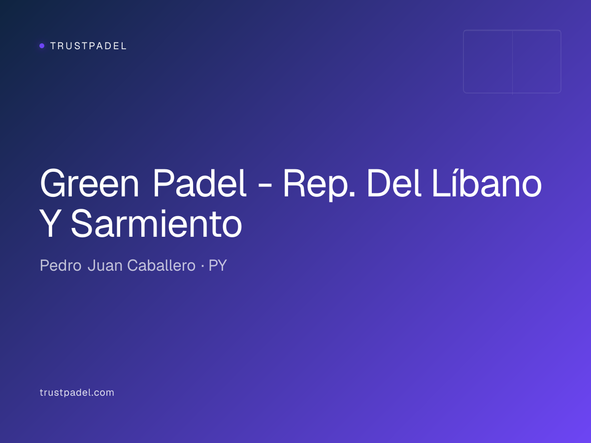 Green Padel - Rep. Del Líbano Y Sarmiento padel club