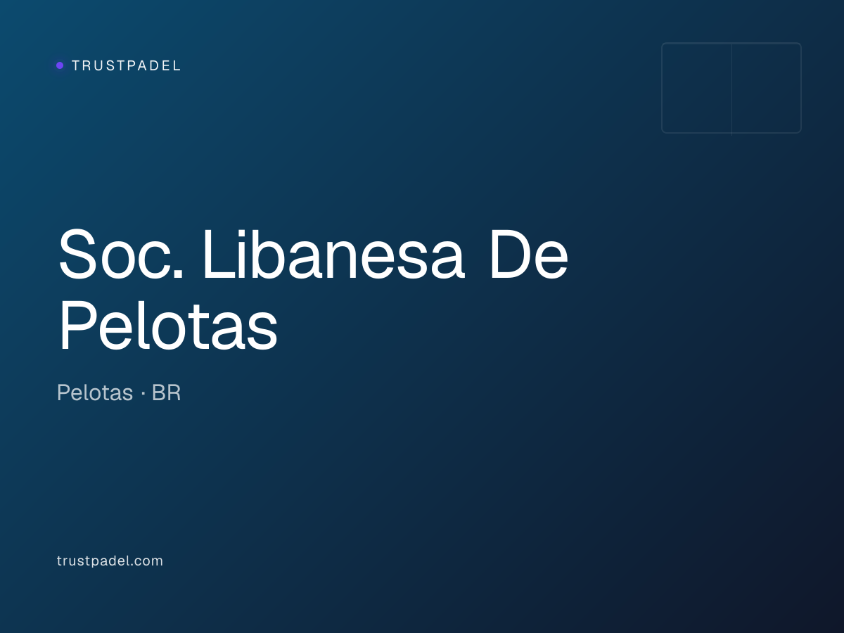 Soc. Libanesa De Pelotas padel club