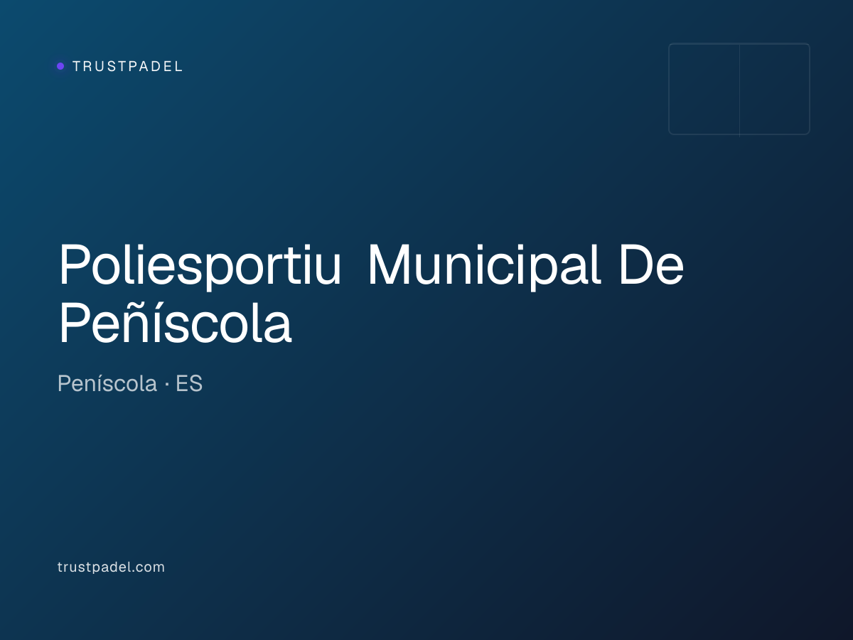 Poliesportiu Municipal De Peñíscola padel club