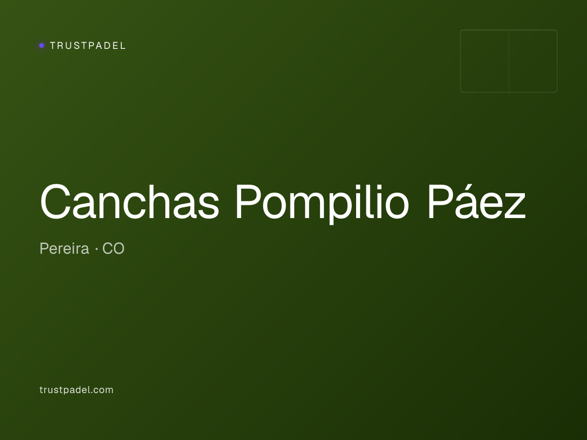 Canchas Pompilio Páez padel club
