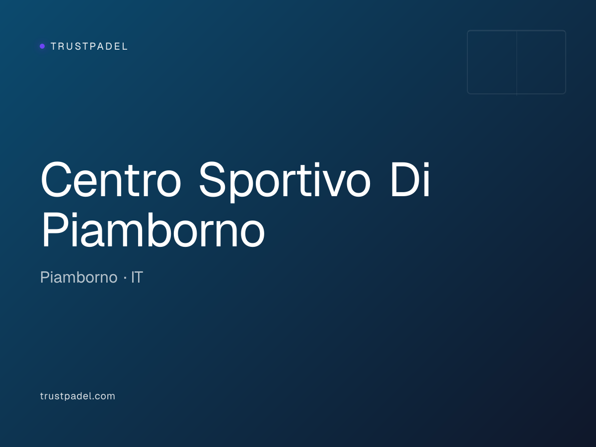 Centro Sportivo Di Piamborno padel club