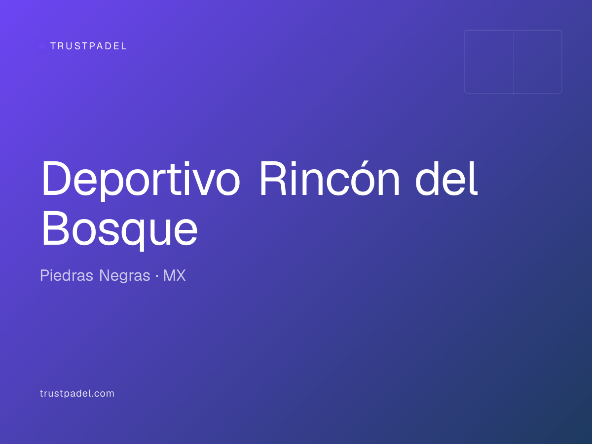 Deportivo Rincón del Bosque padel club