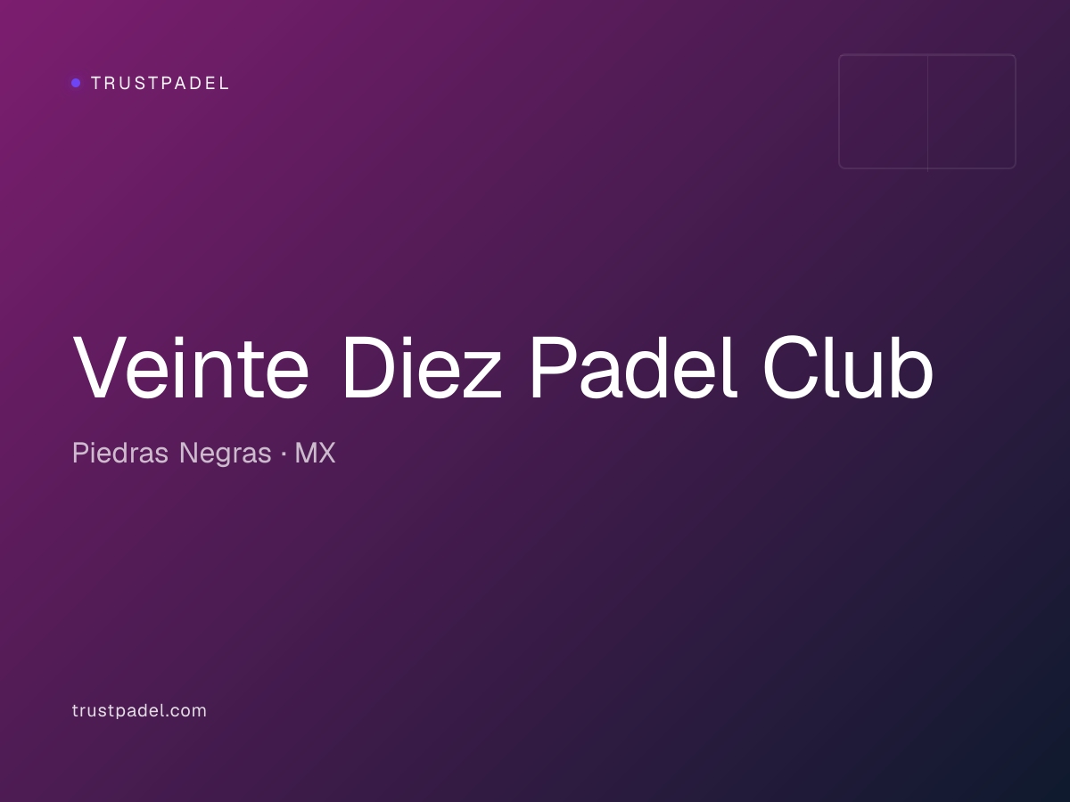 Veinte Diez Padel Club padel club