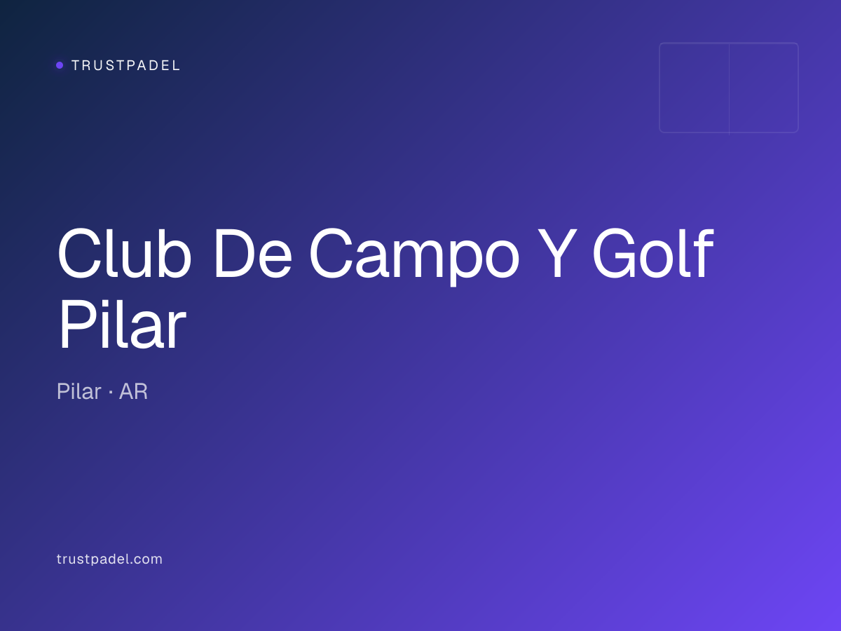 Club De Campo Y Golf Pilar padel club