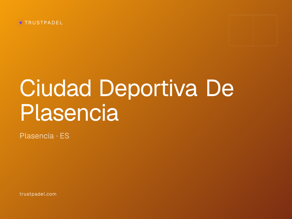 Ciudad Deportiva De Plasencia padel club
