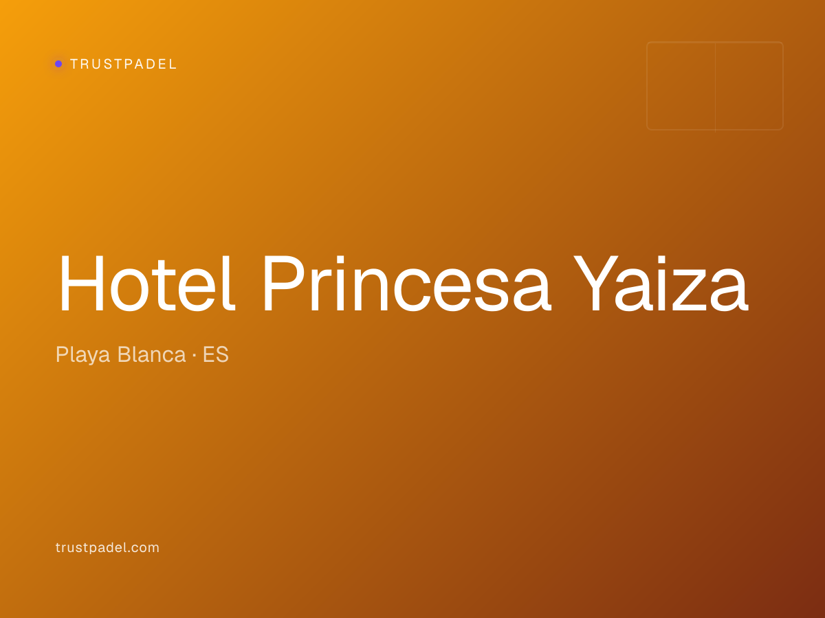 Hotel Princesa Yaiza padel club