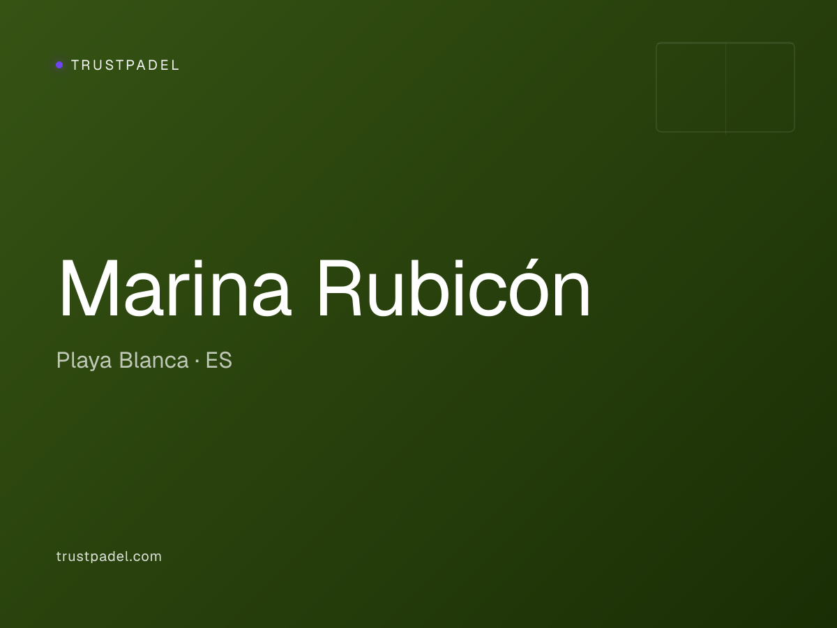 Marina Rubicón padel club