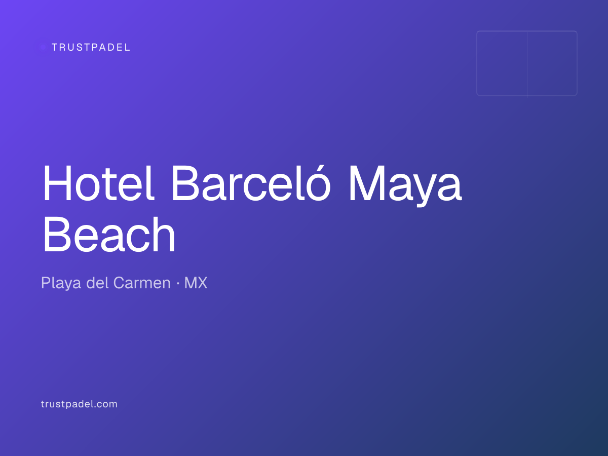 Hotel Barceló Maya Beach padel club
