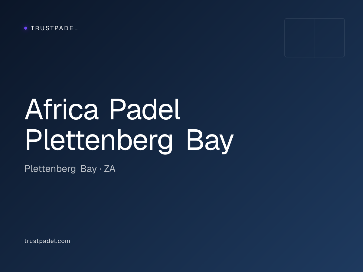 Africa Padel Plettenberg Bay padel club