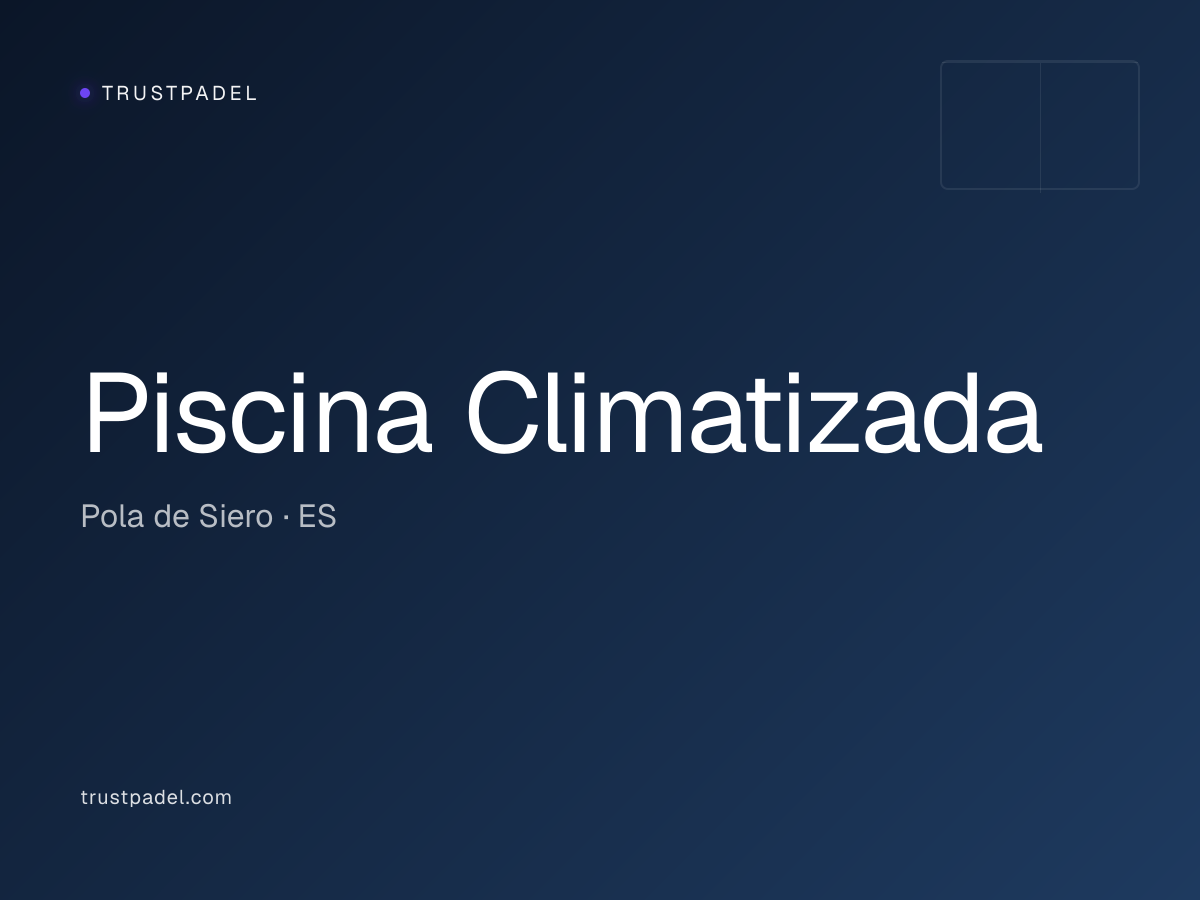 Piscina Climatizada padel club