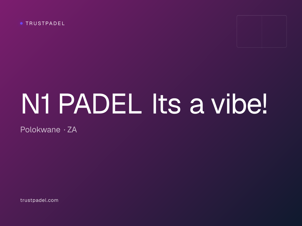 N1 PADEL Its a vibe! padel club