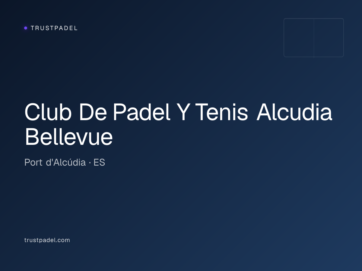 Club De Padel Y Tenis Alcudia Bellevue padel club