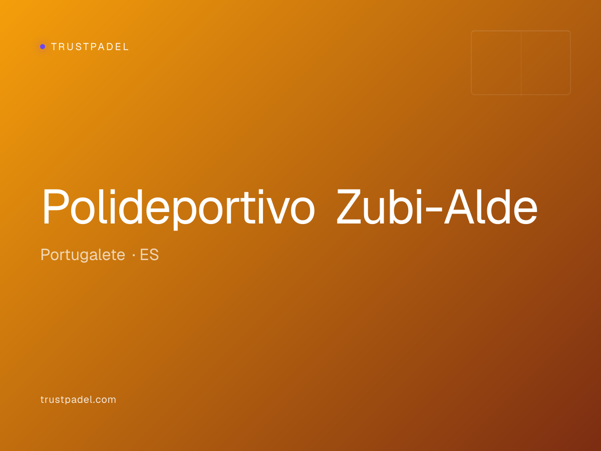 Polideportivo Zubi-Alde padel club