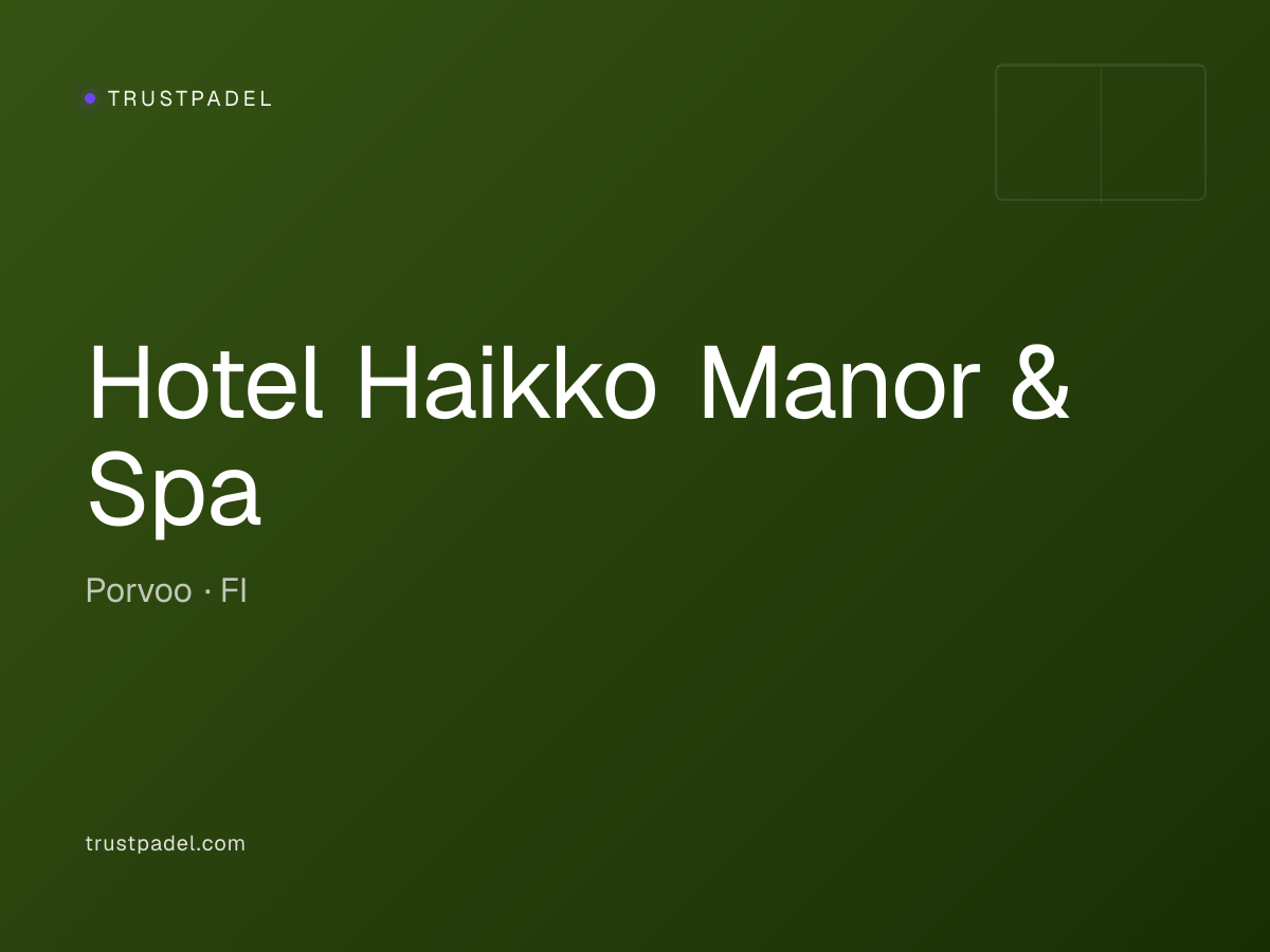 Hotel Haikko Manor & Spa padel club