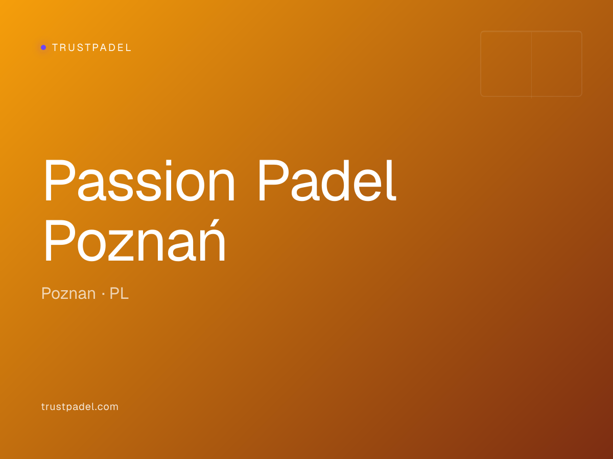 Passion Padel Poznań padel club