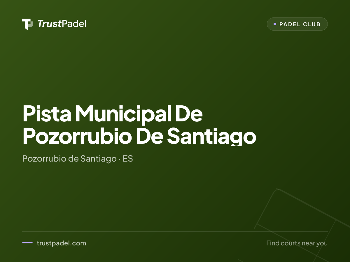 Pista Municipal De Pozorrubio De Santiago padel club