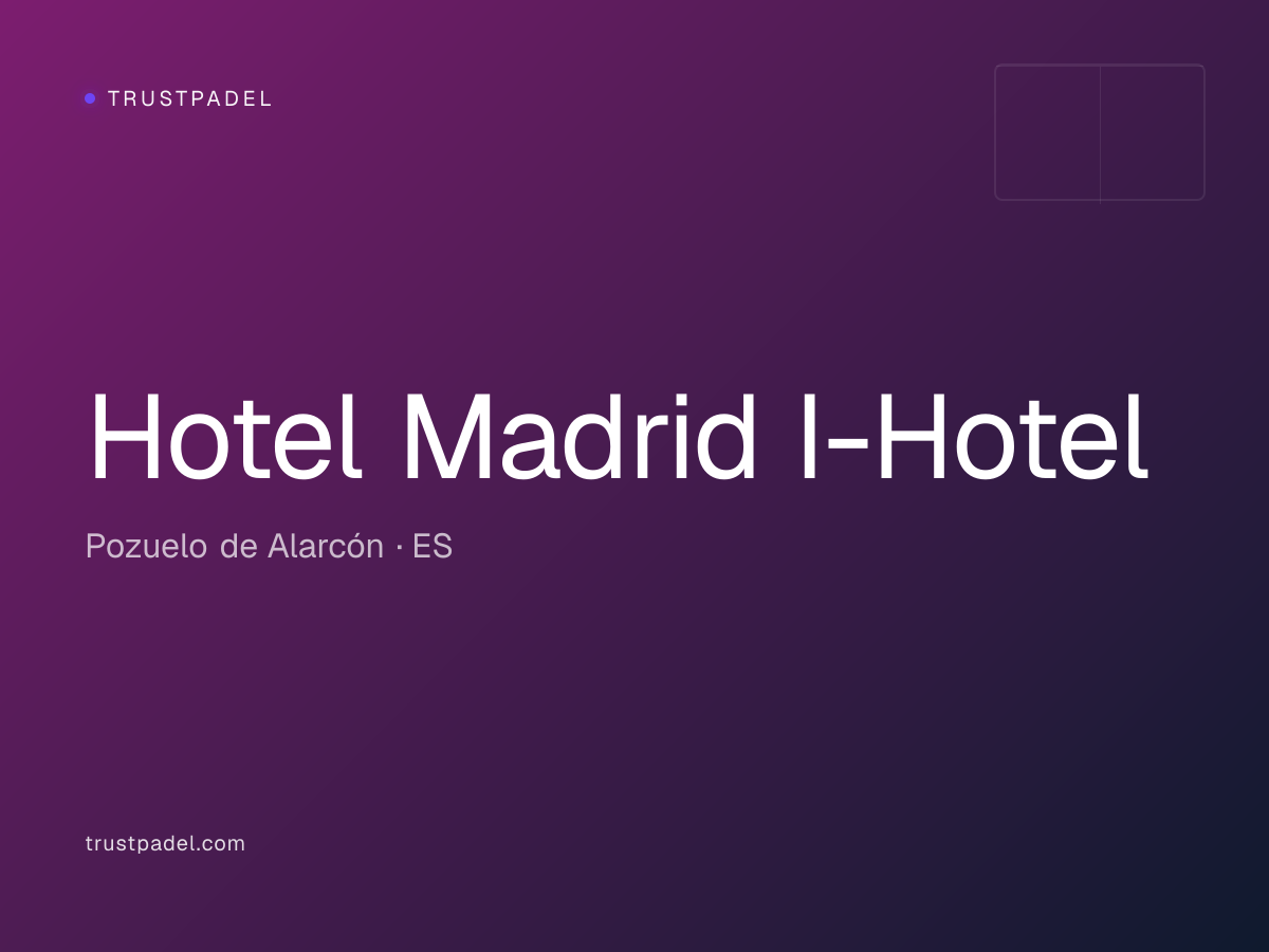 Hotel Madrid I-Hotel padel club