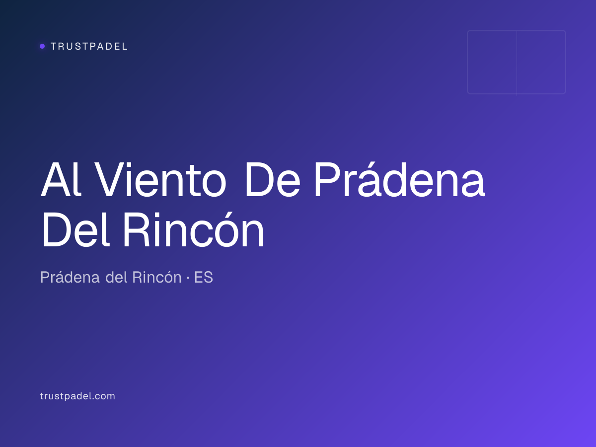 Al Viento De Prádena Del Rincón padel club