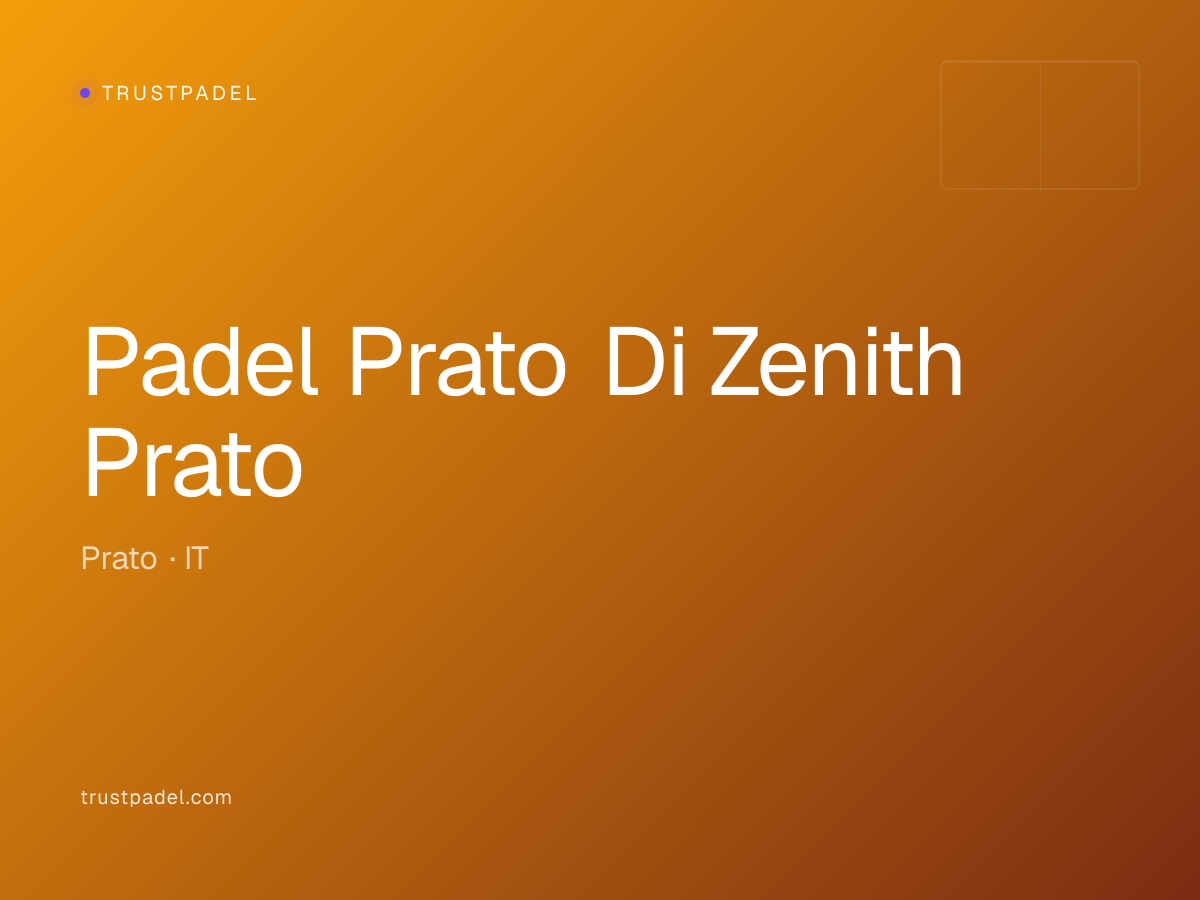 Padel Prato Di Zenith Prato padel club